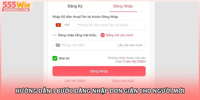 Hướng dẫn 3 bước đăng nhập đơn giản cho người mới