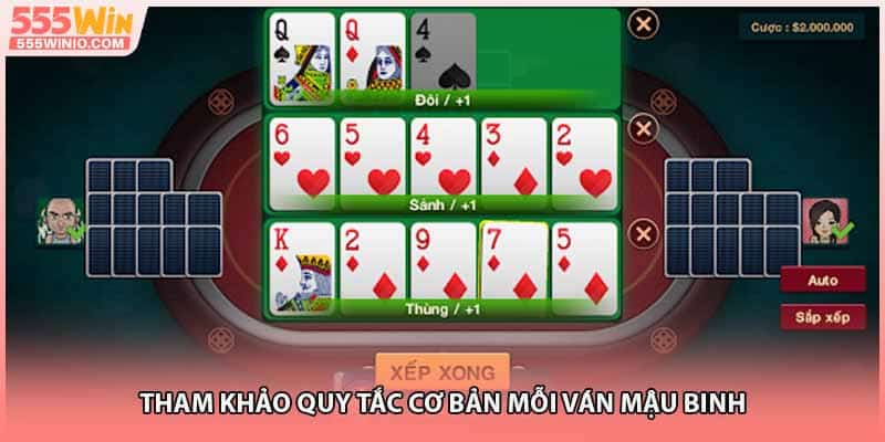 Tham khảo quy tắc cơ bản mỗi ván mậu binh